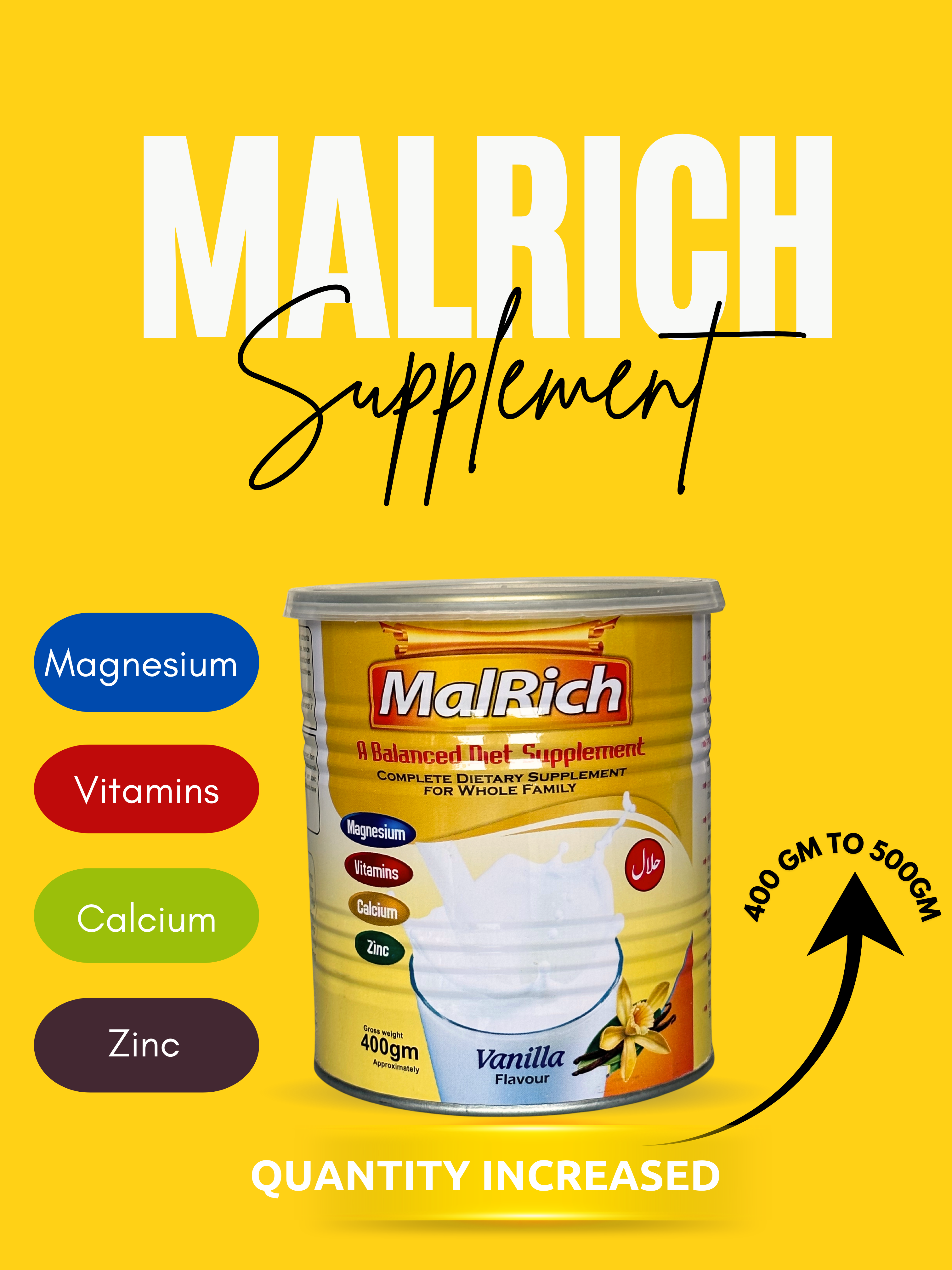 MalRich Balanced Diet Supplement(400gm) - Glow Medical Store