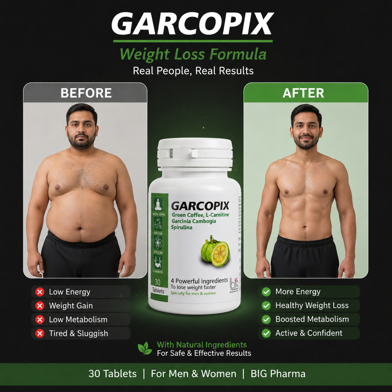 Garcopix Weight Management Formula – 30 Tablets | BIG Pharma
